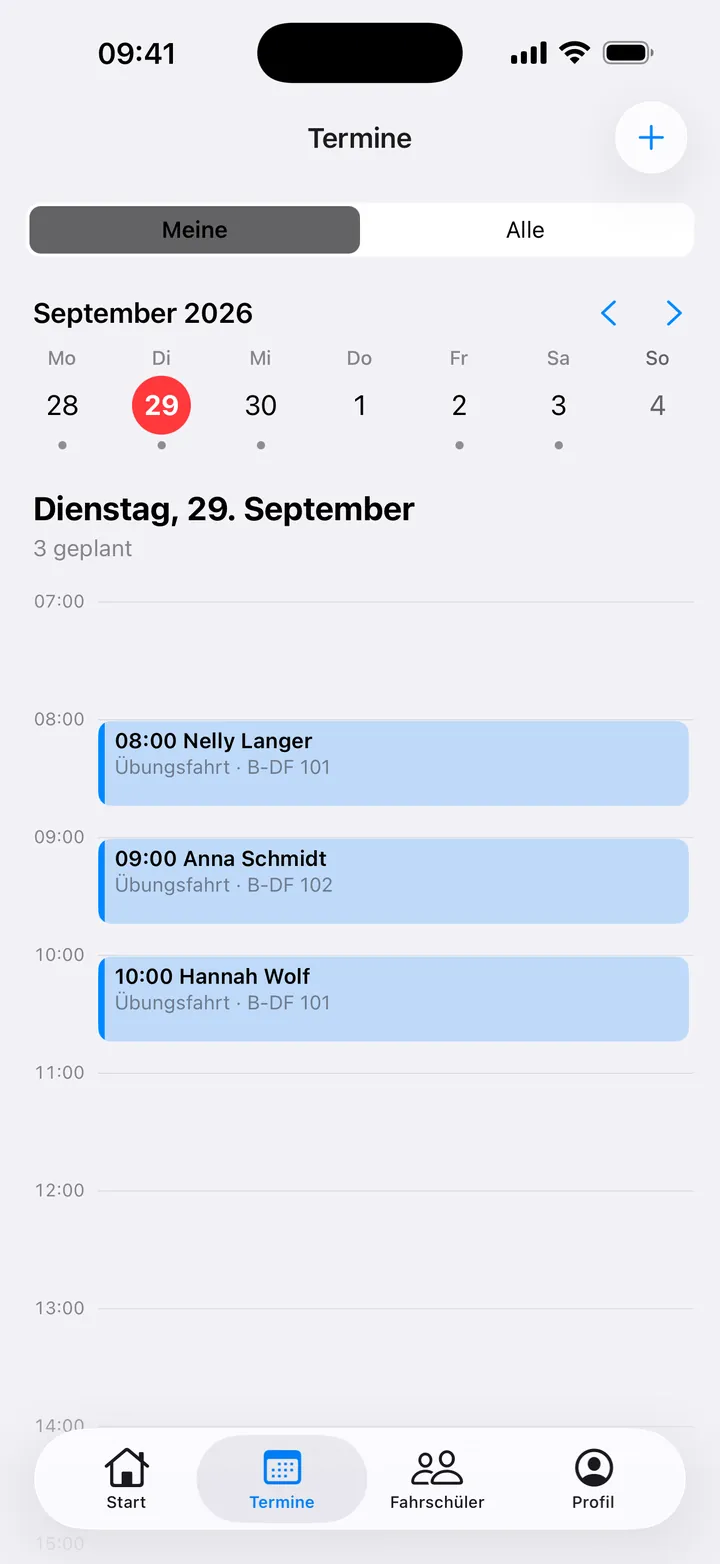 Terminkalender des Tages
